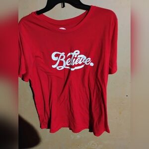 3/$5 Women's Size XL "Believe" Short Sleeve Tshirt